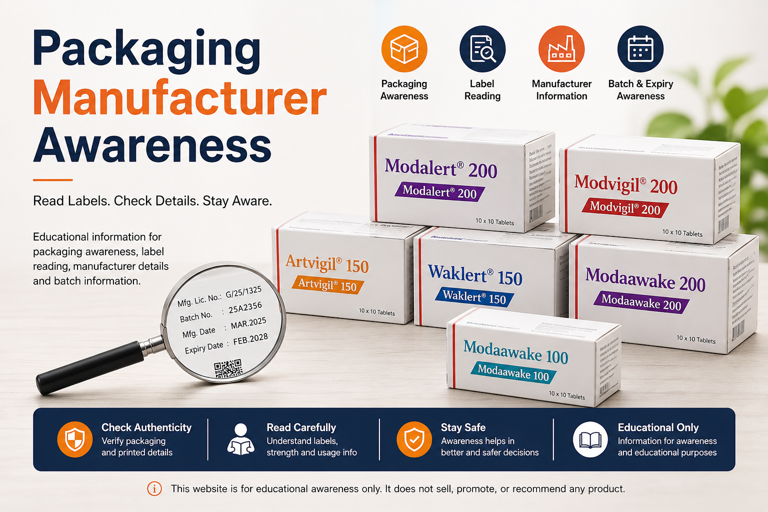 Packaging manufacturer awareness and label reading guide